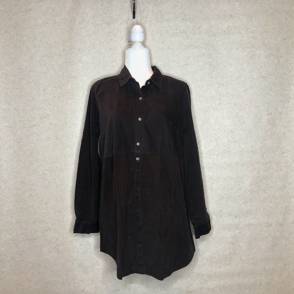 J Jill Corduroy Button Down Tunic